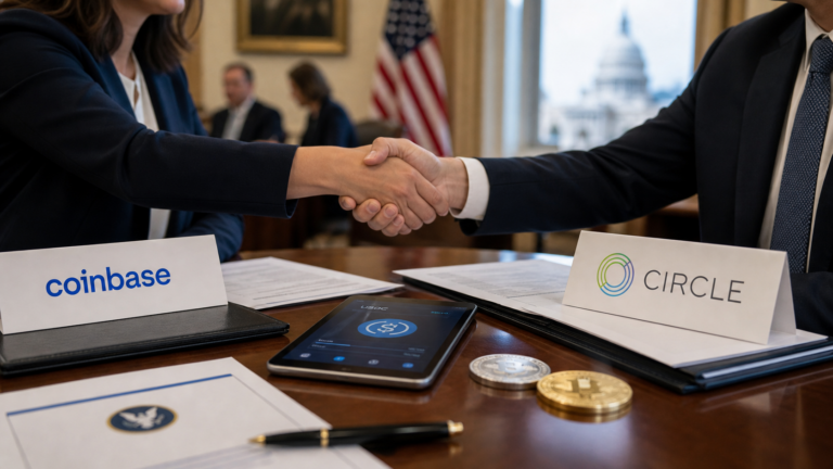 Coinbase i Circle podporují kompromis v zákonu CLARITY Act. Odměny mají být jen za používání